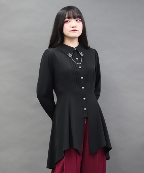 NIBBLE POISON（ニブルポイズン） ブラウス シャツ 襟金具フィッシュ