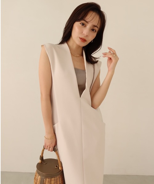 「anuans」 サロペットスカート SMALL ホワイト系その他 レディース_画像3