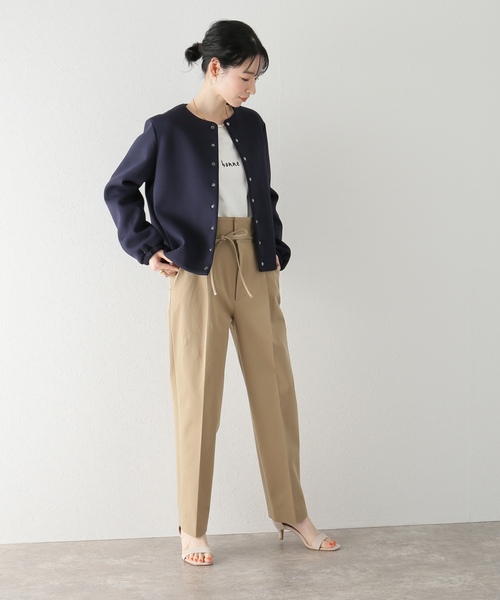 「La TOTALITE」 ノーカラージャケット FREE ネイビー レディース_画像9