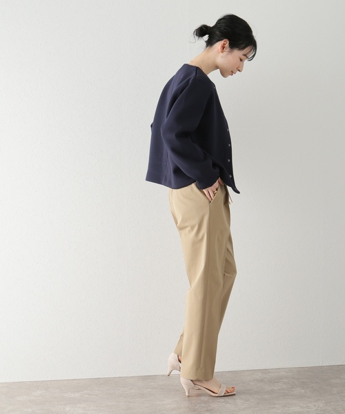 「La TOTALITE」 ノーカラージャケット FREE ネイビー レディース_画像10