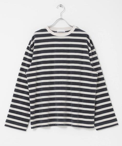 SENSE OF PLACE by URBAN RESEARCH tシャツ ベロアボーダーTシャツ