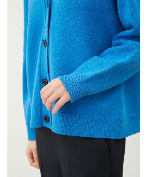 「Mila Owen」 ニットカーディガン 0 ブルー レディース_画像7