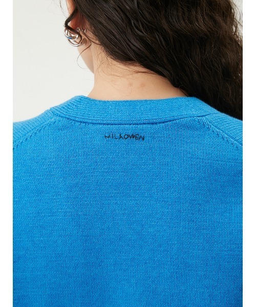 「Mila Owen」 ニットカーディガン 0 ブルー レディース_画像9