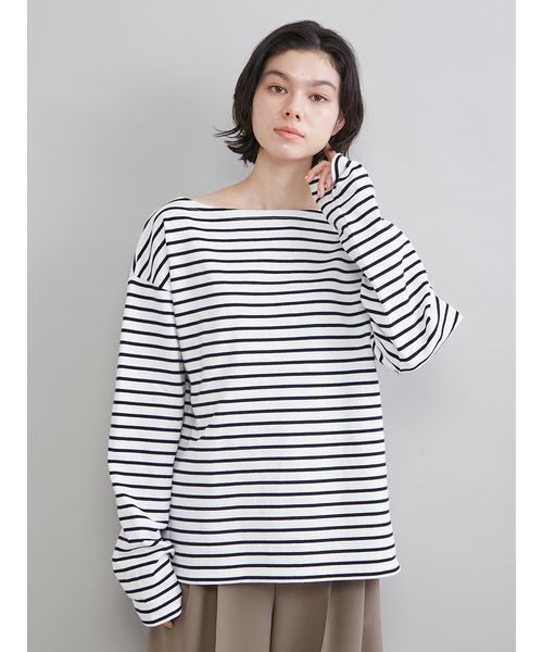Mila Owen（ミラオーウェン） tシャツ ボートネックボーダーTシャツ