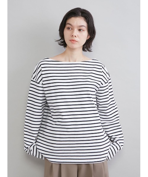 Mila Owen（ミラオーウェン） tシャツ ボートネックボーダーTシャツ