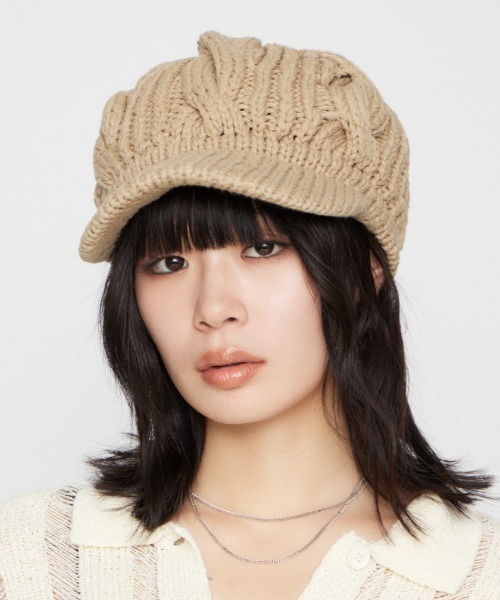LAGUA GEM（ラグアジェム） 帽子 キャスケット LOOSEY KNIT