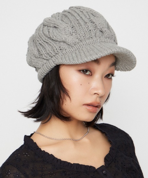 LAGUA GEM ビーニー ボーダー グレー ブラック LAGUA GEM（ラグアジェム）｜ニットキャップ/ビーニー一覧 - WEAR