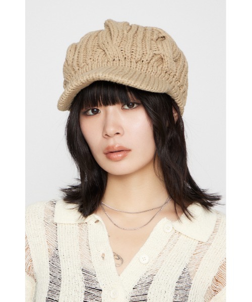 LAGUA GEM（ラグアジェム） 帽子 キャスケット LOOSEY KNIT