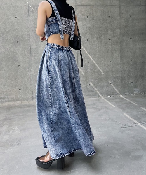 「PAGEBOY」 サロペットスカート FREE ブルー レディース_画像3