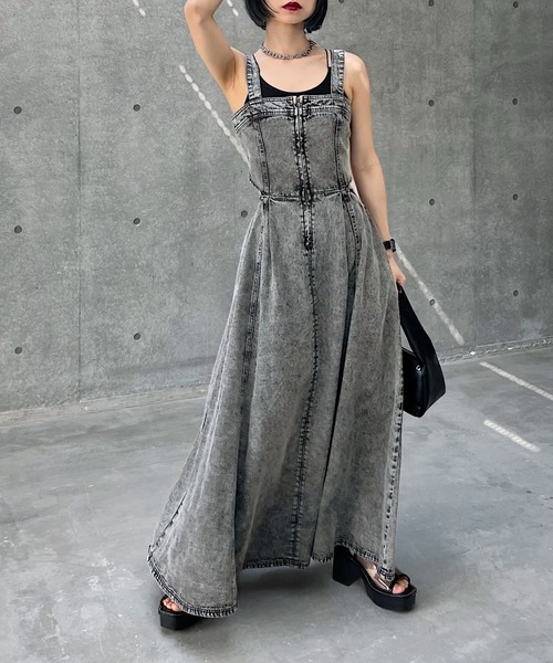 「PAGEBOY」 サロペットスカート FREE ブルー レディース_画像6