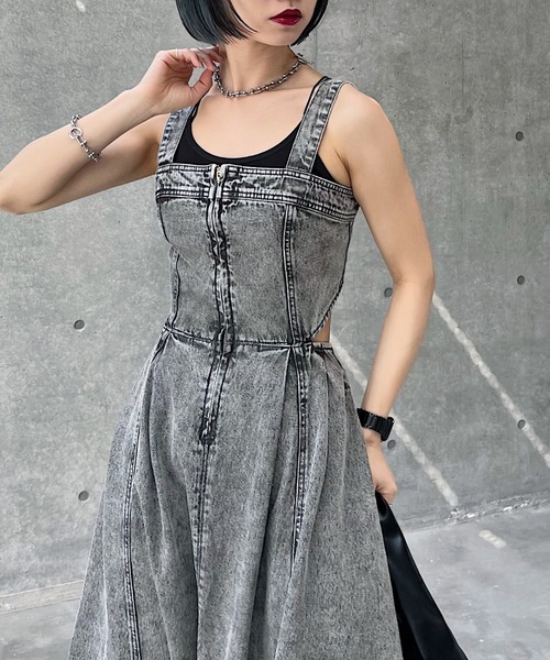 「PAGEBOY」 サロペットスカート FREE ブルー レディース_画像9