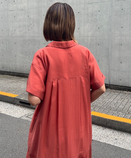 「un dix cors」 シャツワンピース FREE ブラック レディース_画像4