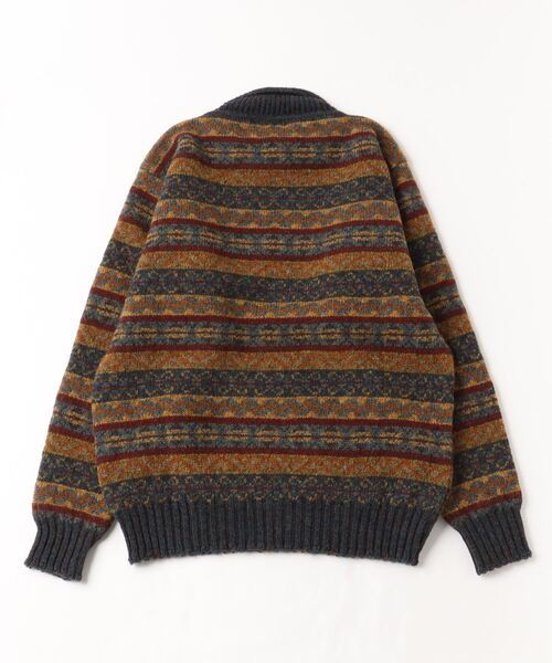 「Jamieson's of Shetland」 長袖ニット 40 ネイビー メンズ_画像2