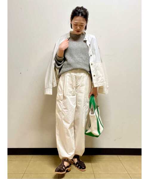 「human woman」 長袖ニット MEDIUM ベージュ レディース_画像6