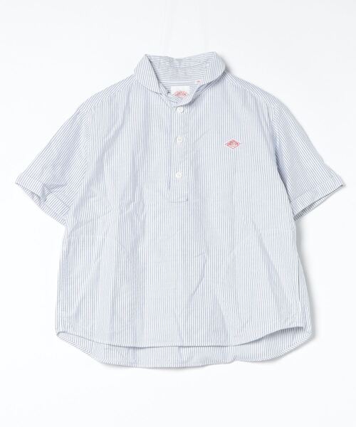 Danton（ダントン） 半袖シャツ 34 ブルー レディース : ZOZOTOWN