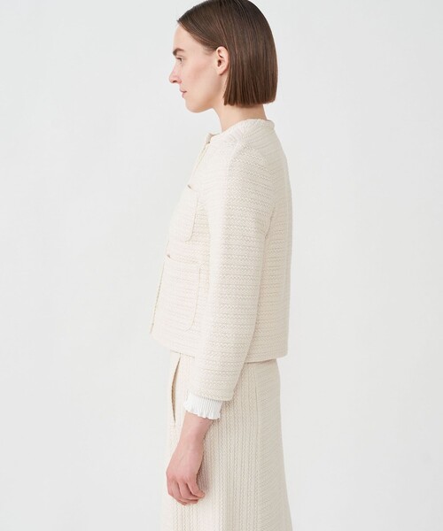 Ballsey（ボールジィ） ノーカラージャケット 34 ネイビー レディース