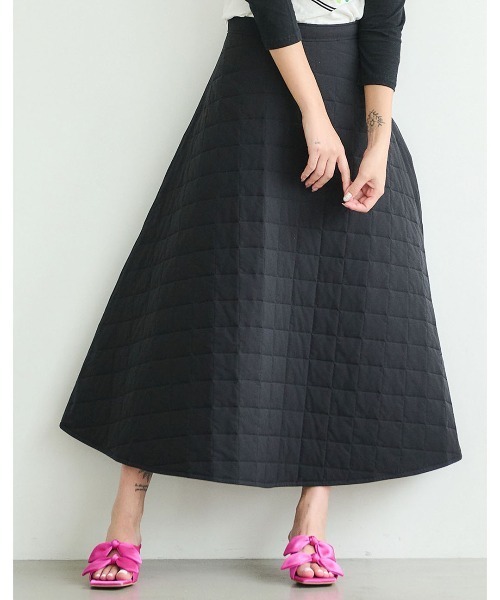 「mikomori」 スカート MEDIUM ブラック レディースの画像