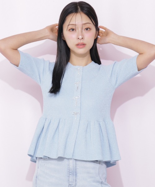 JILL by JILL STUART ラメモールペプラムニット JILL by JILL STUART（ジルバイジルスチュアート） ニット セーター