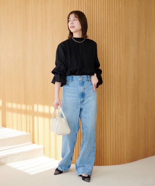 「LE TALON」 フラットパンプス 22cm ネイビー レディース_画像2