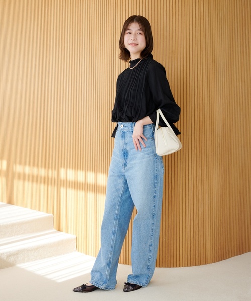 「LE TALON」 フラットパンプス 22cm ネイビー レディース_画像3