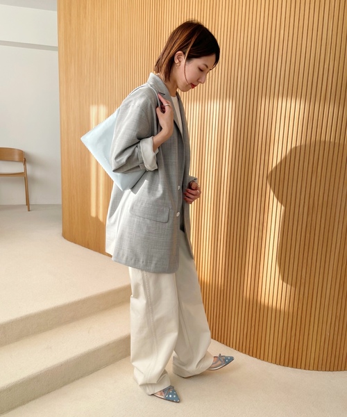 「LE TALON」 フラットパンプス 22cm ネイビー レディース_画像6