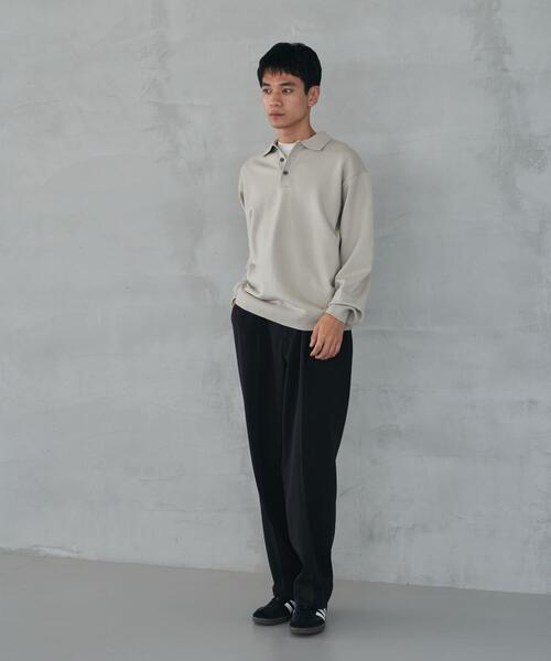 「URBAN RESEARCH DOORS」 長袖ポロシャツ LARGE ブラック メンズ_画像4