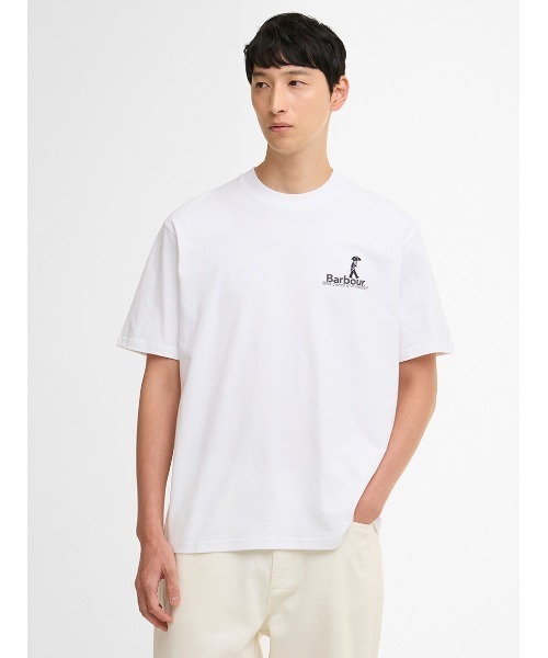 Barbour（バブアー） tシャツ Why Get Wetオーバーサイズ ポイントロゴ 