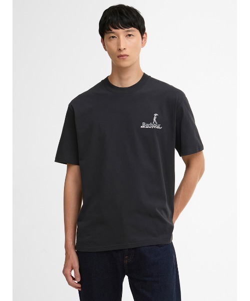 Barbour（バブアー） tシャツ Why Get Wetオーバーサイズ ポイントロゴ 