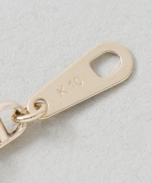 ブレスレット スカルチェーン17cmブレスレット K10 レディースの画像
