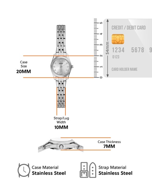 腕時計 フォッシル 腕時計 レディース アナログ ステンレス ES5475 レディースの画像