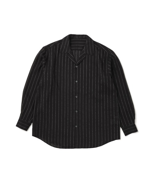 LE CERCLE par rope' シャツ リネンミックスストライプシャツ メンズ