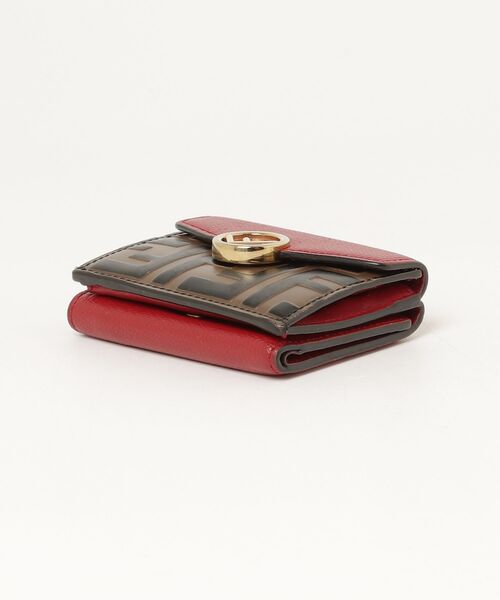 FENDI（フェンディ） エフイズフェンディ 三つ折り 財布 - レッド