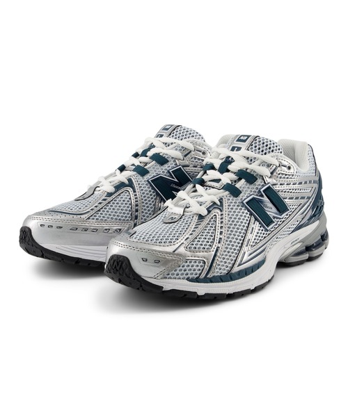 「New Balance」 ローカットスニーカー 27.5cm シルバー×ブルー レディース_画像5