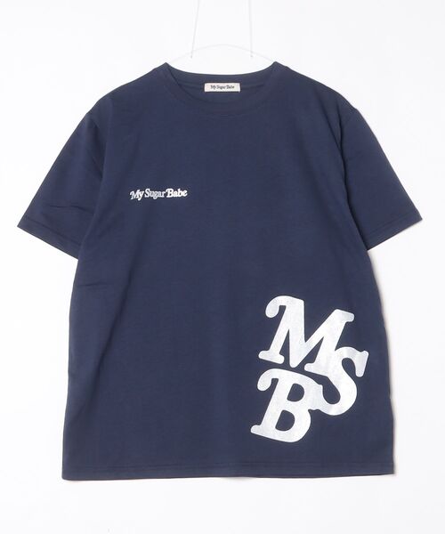 sugar マディソンブルー BEE刺繍 Tシャツ My Sugar Babe（マイシュガーベイブ） tシャツ MSB dot logo ss tee