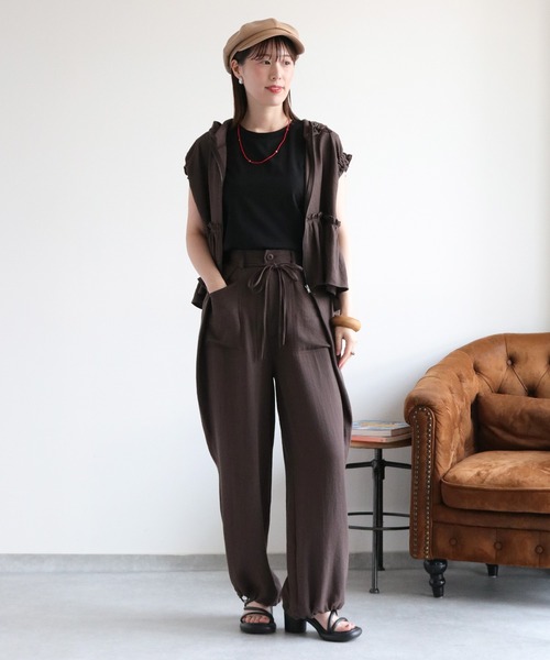 cepo（セポ） ワイドパンツ パンツ 「セットアップ対応」LINENミックス