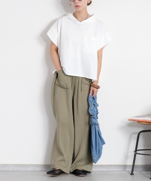 サルセーションワイドパンツ cepo（セポ） ワイドパンツ パンツ 「セットアップ対応」LINENミックス