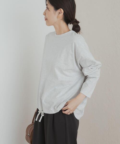 「URBAN RESEARCH DOORS」 長袖カットソー MEDIUM オートミール レディース_画像2