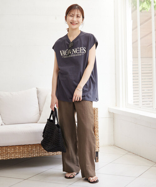 「SLOBE IENA」 パンツ 36 ブラウン レディース_画像5