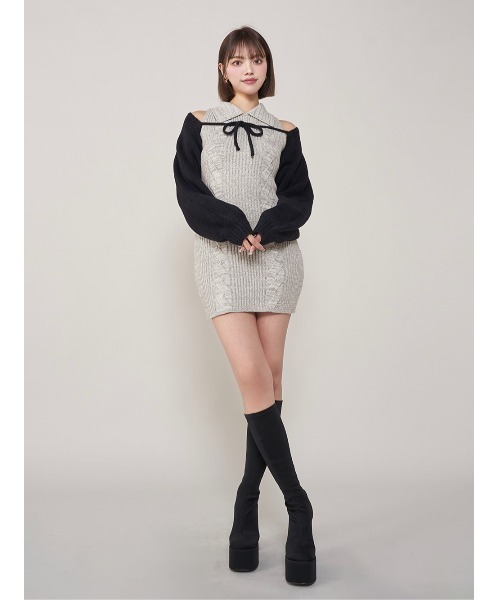 「Darich」 コンビワンピース FREE グレー レディース_画像5