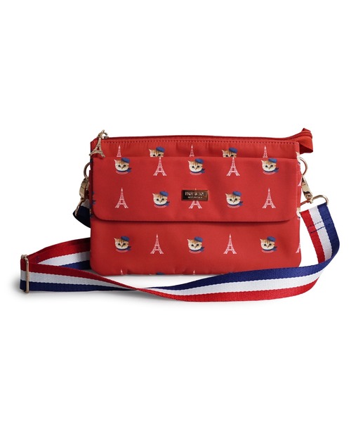 「PAUL & JOE ACCESSOIRES」 ショルダーバッグ FREE レッド レディース_画像3
