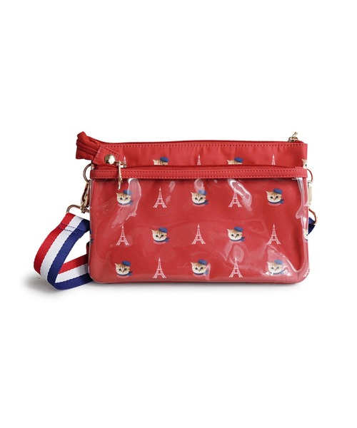 「PAUL & JOE ACCESSOIRES」 ショルダーバッグ FREE レッド レディース_画像4