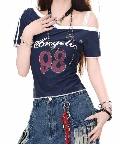 「lilful」 半袖Tシャツ M ホワイト レディース_画像6