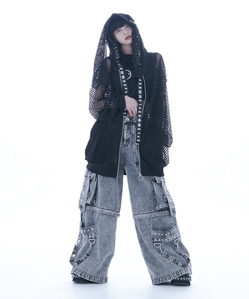 「REFLEM」 デニムパンツ FREE ブラック レディース_画像3