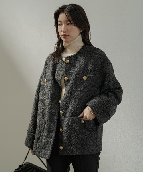 SALE新作 ジャケット ブルゾン ツイードジャケット ZOZOTOWN PayPayモール店 - 通販 - PayPayモール 国産再入荷