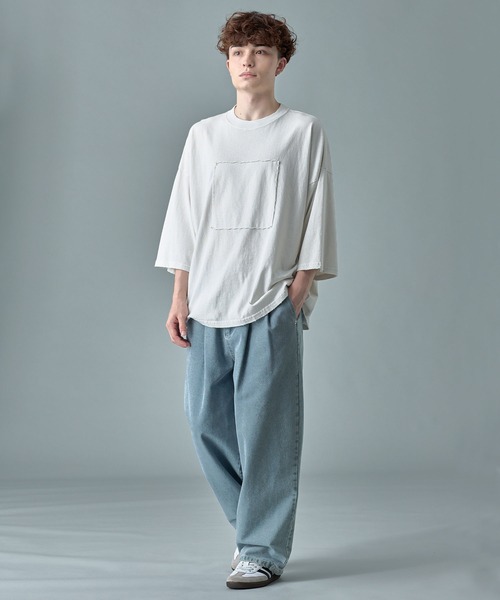 RUUBON ジーンズ 「RUUBON」relax wide denim pants