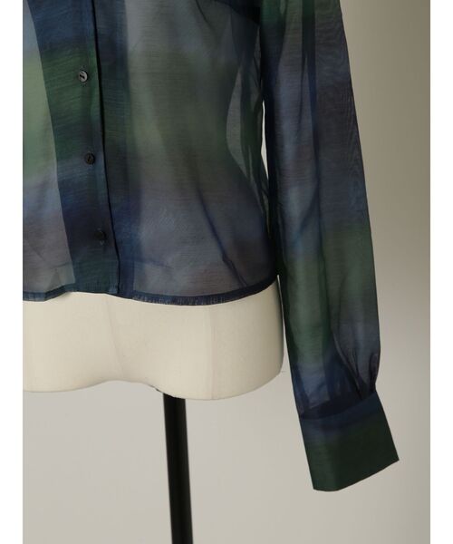 VEQUM ブラウス シャツ 「VEQUM」SHEER COMPACT SHIRT