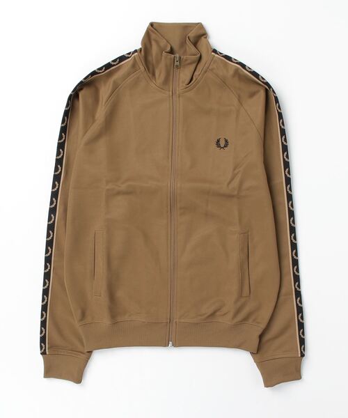 90s Fred Perry トラックジャケット ブラウンxベージュ FRED PERRY - 80s⭐️Fred Perry トラックジャケットS 刺繍vintage