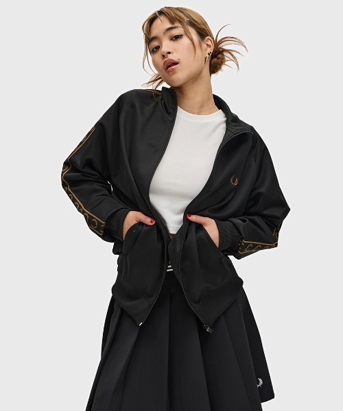 FRED PERRY ジャージ Contrast Tape Track Jacket／フレッド