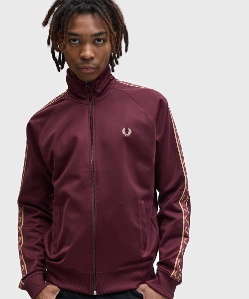 FRED PERRY フレッドペリー ジャージ ジャケット 刺繍 美品 Taped Track Jacket／フレッドペリートラックジャケット（ジャージ