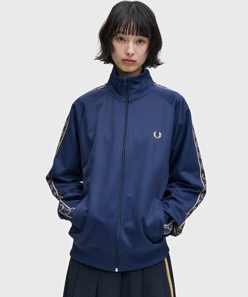 フレッドペリー トラックジャケット ジャージ ネイビー FRED PERRY（フレッドペリー） ジャージ Contrast Tape Track Jacket